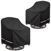 Sobana Patio Chair Cover black waterproof fabric front view