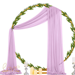 Socomi draping fabric elegantly arranged on an arch