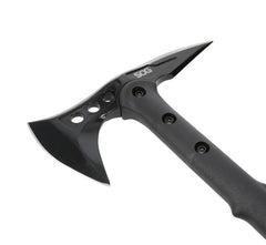 SOG Apocalypse Edge Axe resting on a wooden surface