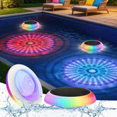 Soiarllt Solar Floating Pool Lights front view in water