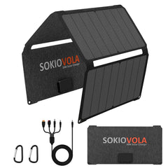 SOKIOVOLA 50W Foldable Solar Panel front view