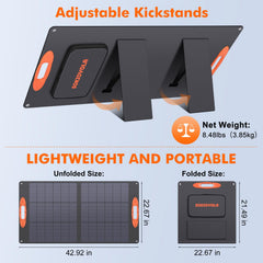 SOKIOVOLA solar panel side view showing ports