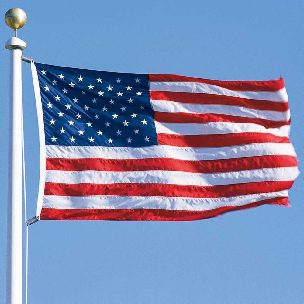SolarStar American Flag 6x10 FT front view with embroidered stars