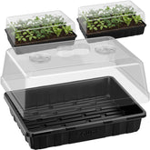 SOLIGT seed starter tray set with humidity domes, clear plastic