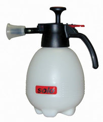 SOLO 418-2L One-Hand Pressure Sprayer front view in red and white