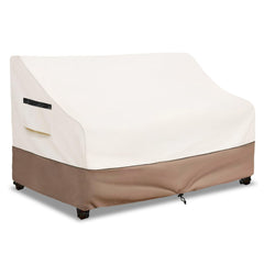 SoloToo Outdoor Couch Cover front view in beige