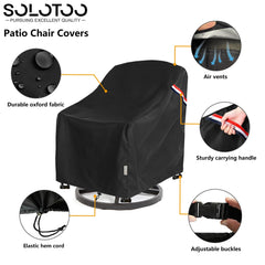 SoloToo Patio Chair Covers showing adjustable buckle