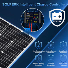 SOLPERK solar charger controller close-up with indicator lights