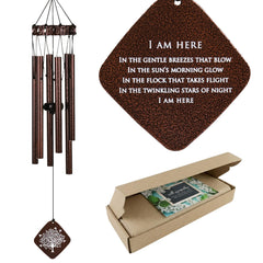 Solsken Home Memorial Wind Chimes bronze finish front view