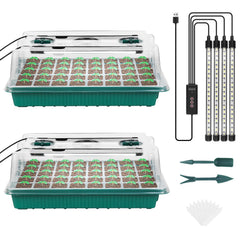 Sondiko Seed Starter Tray with Grow Light, Green front view