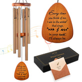 Soopau 30-inch Sympathy Wind Chimes in black gift box
