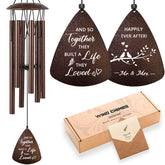 Soopau 32-inch bronze wind chimes front view with antique design