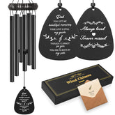 Soopau Memorial Wind Chimes 30" black model front view