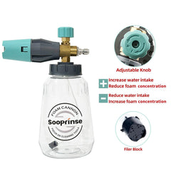 Sooprinse Foam Cannon adjustable nozzle close-up