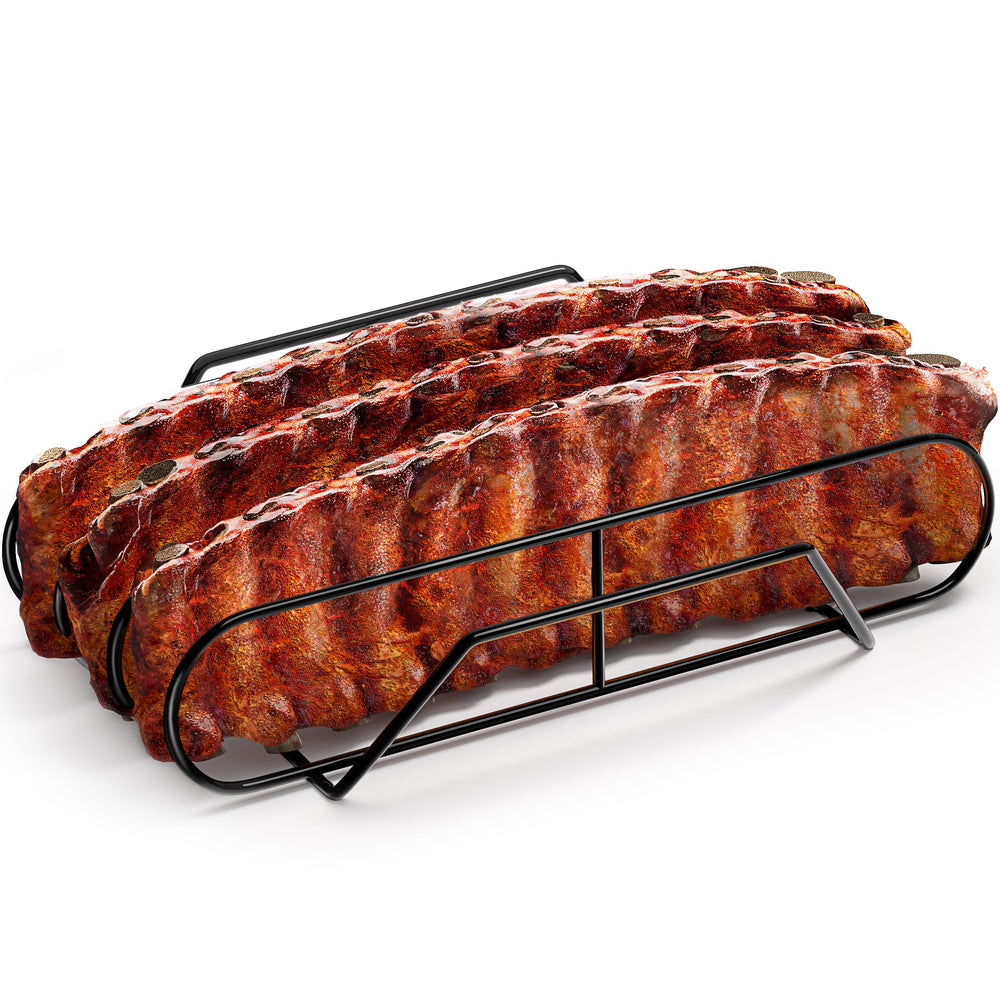 Sorbus Rib Rack for Smoking black model front view
