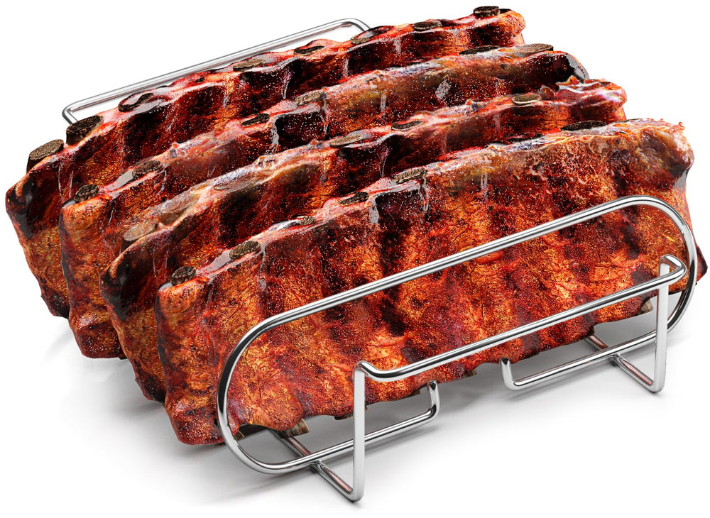 Sorbus Rib Rack front view in stainless steel