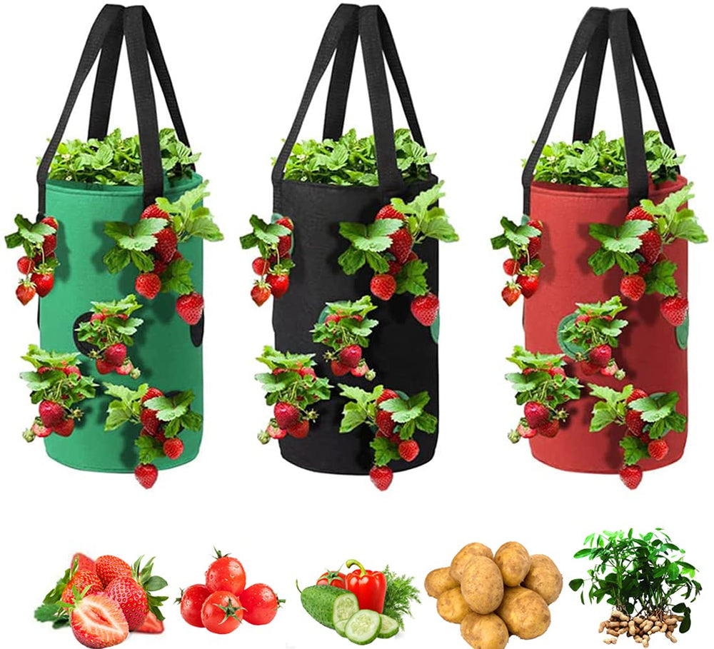 SouilGoal Upside Down Tomato Planter in red, green, and black
