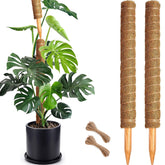 Soupiar 22 Inch Stackable Moss Pole front view with natural coir