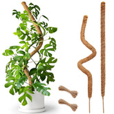 Soupiar 25 inch moss pole front view with jute rope