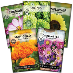 Sow Right Seeds Annual Flower Seed Collection front view packaging