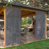 SpaceDresser Outdoor Sheer Curtains Grey front view