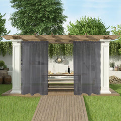 SpaceDresser sheer curtains in outdoor setting