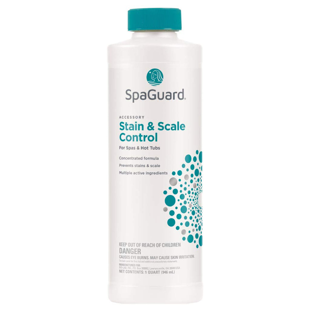 SpaGuard Stain & Scale Control 1 Quart liquid bottle front view