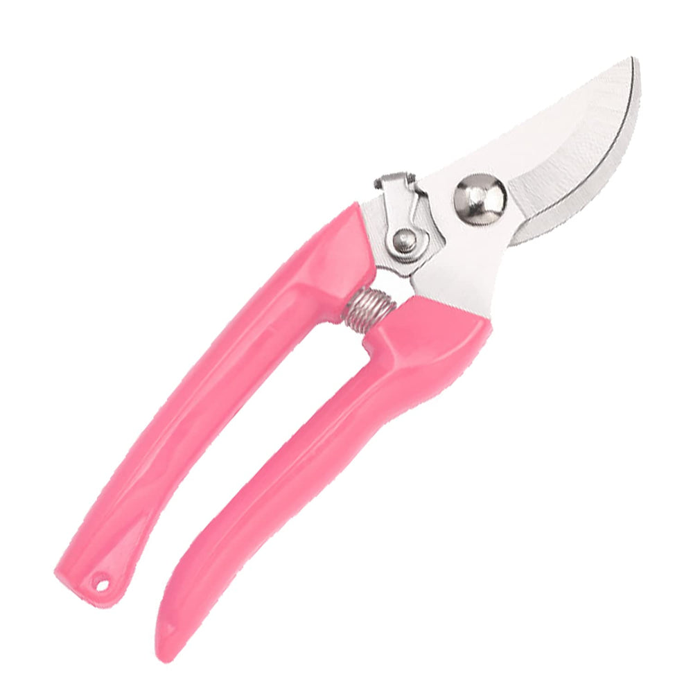 SPDTECH Curve Gardening Scissor with pink handle and stainless steel blade