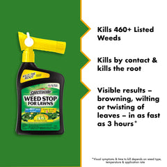 Spectracide Weed Stop for Lawns 32 oz bottle side view