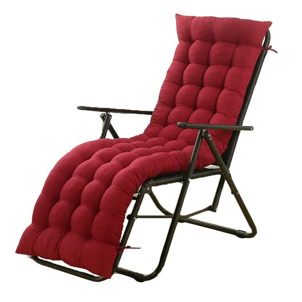 SPIOKLFD Sun Lounger Chair Cushion in red, top view