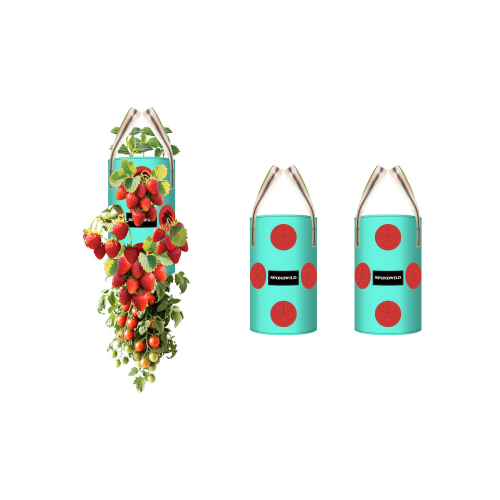 SPONDWILD 1 Gallon Hanging Strawberry Planter Bag front view