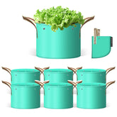 SPONDWILD 20 Gallon Grow Bags set, green color, front view