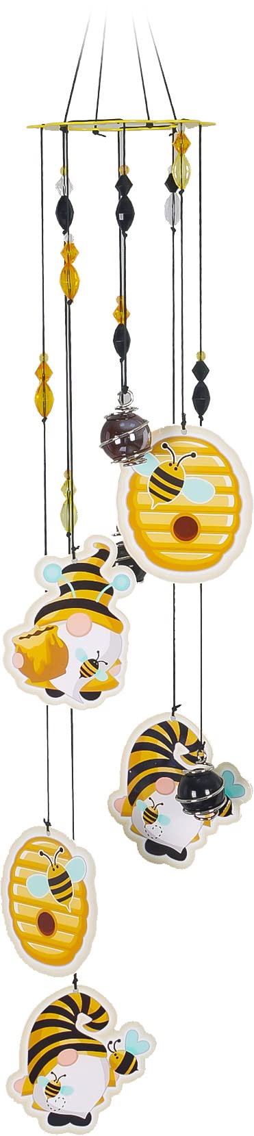 Spoontiques Bee Gnome Wind Chime 17 inches long with metal design