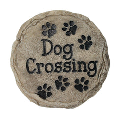 Spoontiques Dog Crossing Stepping Stone front view