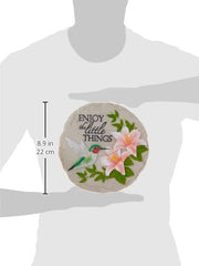 Spoontiques Hummingbird Stepping Stone back view showing wall hanging hardware