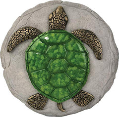 Spoontiques Turtle Stepping Stone displayed in a garden setting