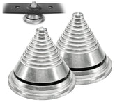SporGain Lawn Mower Blade Balancer front view with silver finish