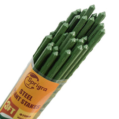Sprigra 36 inch garden stakes pack of 25, steel support for plants