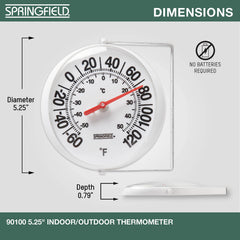 Springfield thermometer displayed in a garden setting