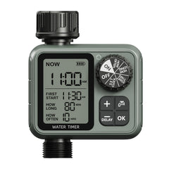 Sprinkler Timer front view with large LCD display