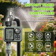 Sprinkler Timer side view showing control buttons