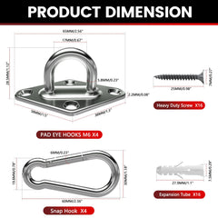 sprookber Stainless Steel Pad Eye Hook installation example