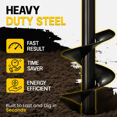 Sproot Garden Auger Drill Bit in use for planting bulbs