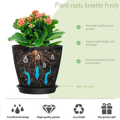 SQKH 6 Inch Indoor Plant Pot with succulent inside