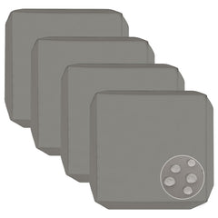 Sqodok Patio Cushion Cover 4-Pack in Grey, front view