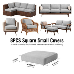 Square small cushion cover fitting 16-22 inches