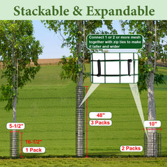 Stacked HOLANHING Tree Trunk Protectors for larger trees