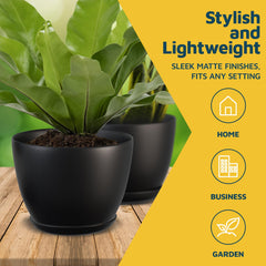 Stacked Lifemaster Plant Pots for space-saving storage