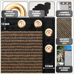 Stainless grommets on ColourTree fence screen