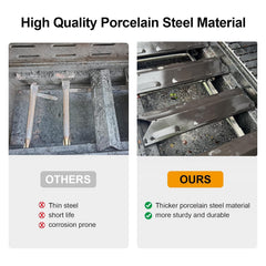 Stainless steel burner tubes included in the grill replacement kit